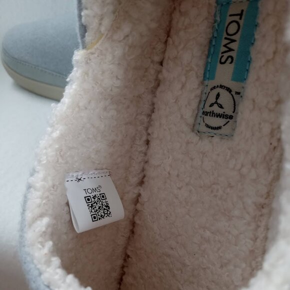 TOMS Women's "Ezra" Mid Grey REPRIEVE Two Tone Felt Slipper/Shoe Size 8 - Picture 3 of 9